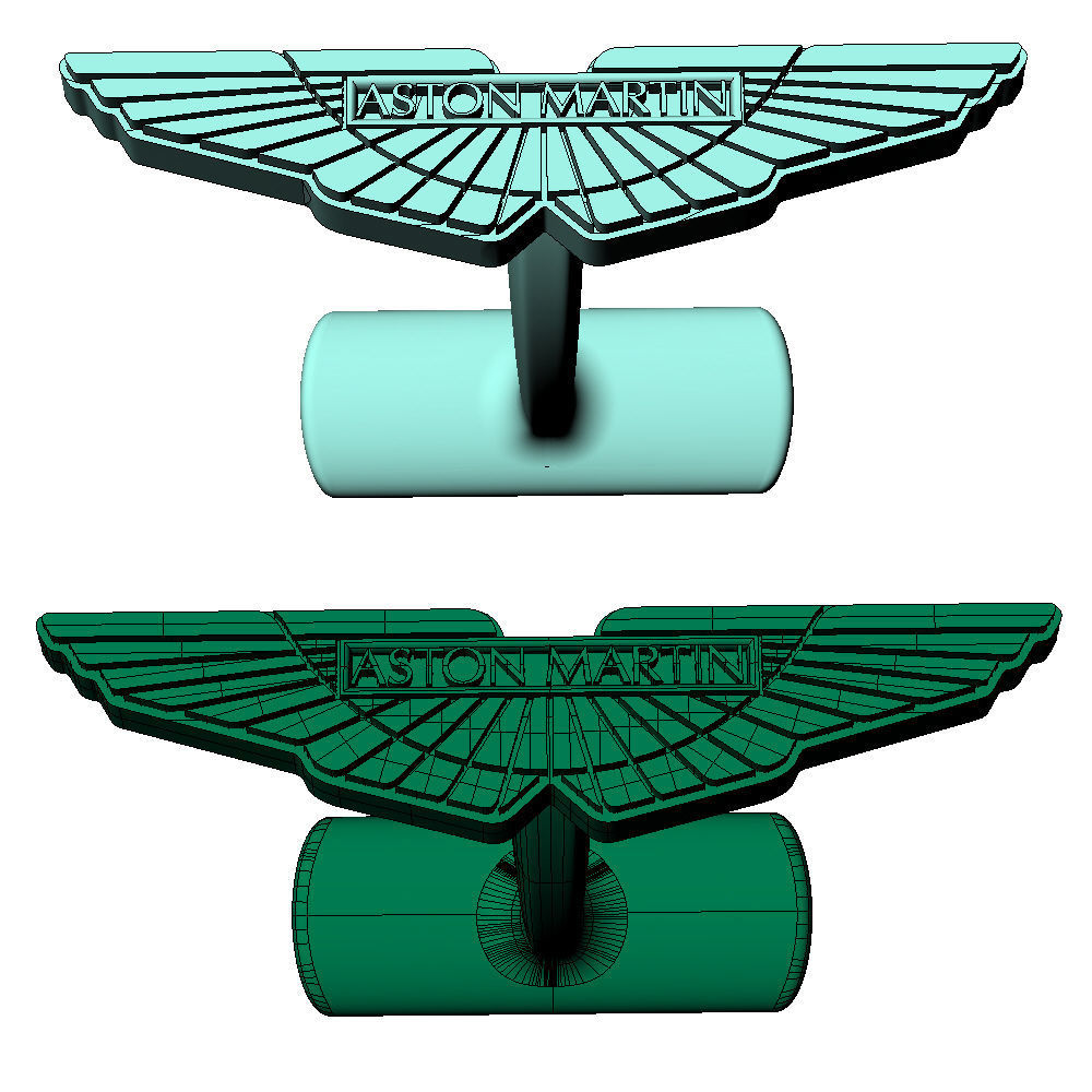 Cufflinks Aston Martin 3D print model_7