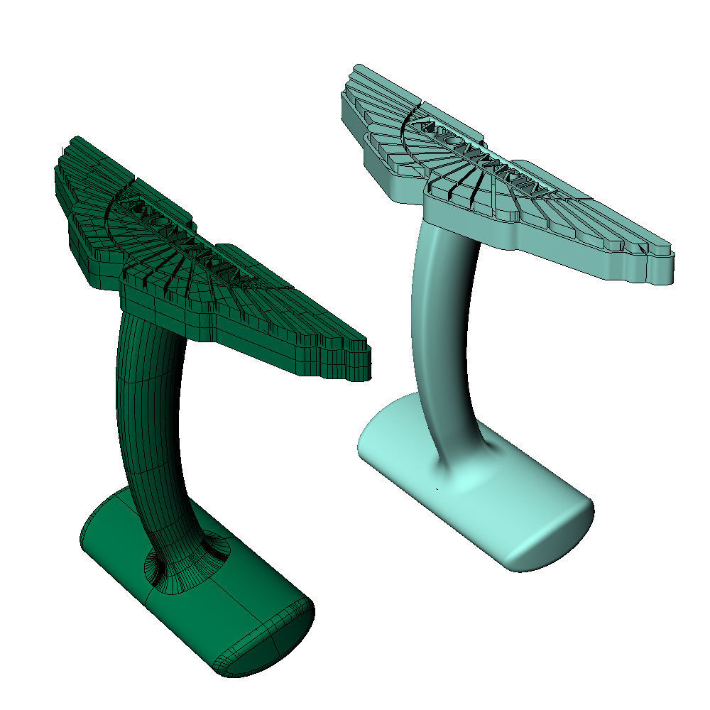 Cufflinks Aston Martin 3D print model_8