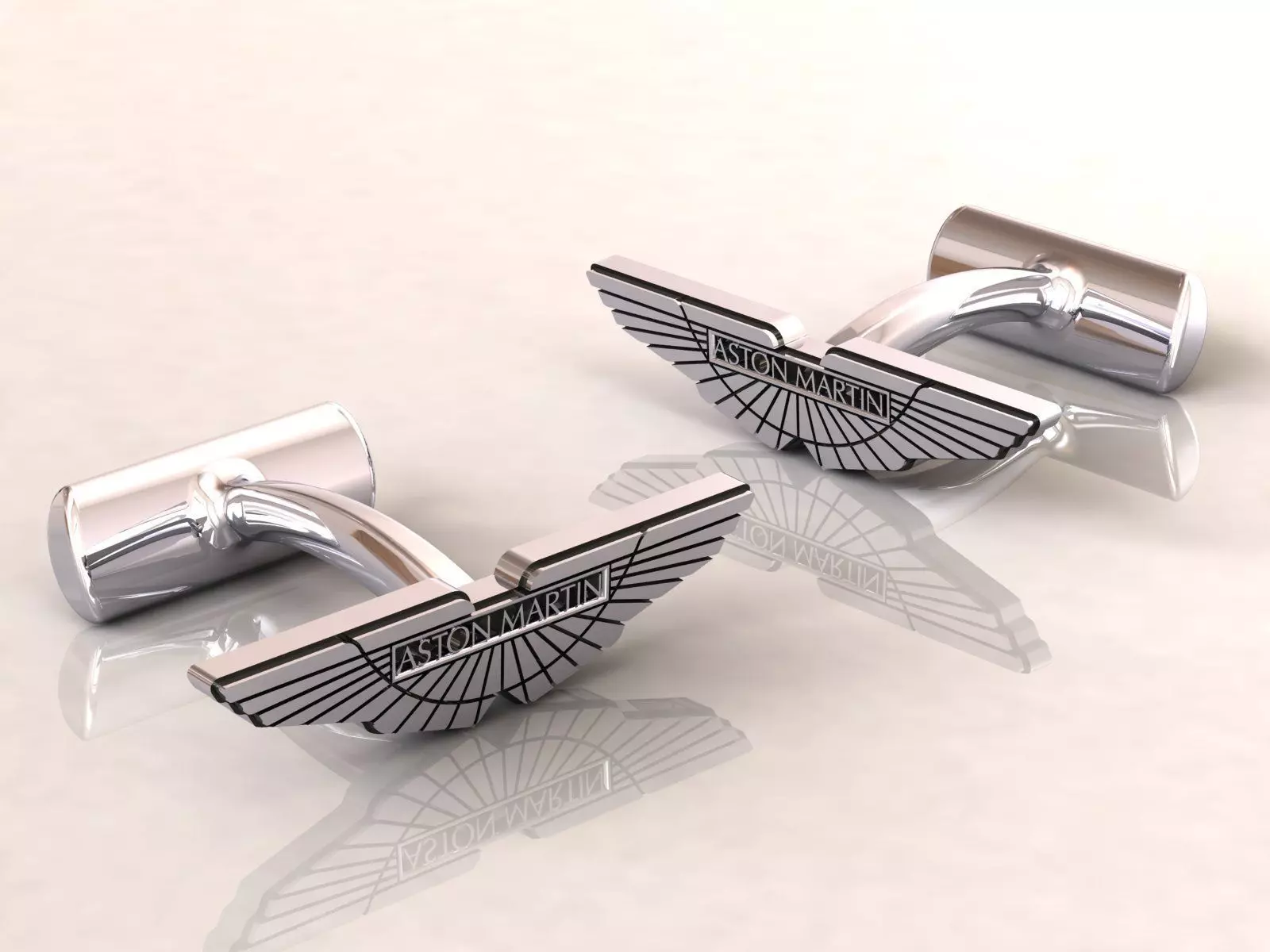 Cufflinks Aston Martin 3D print model_0