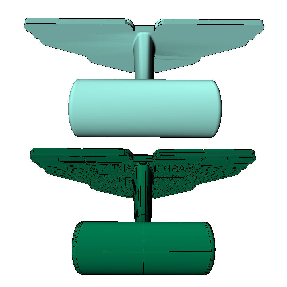 Cufflinks Aston Martin 3D print model_10