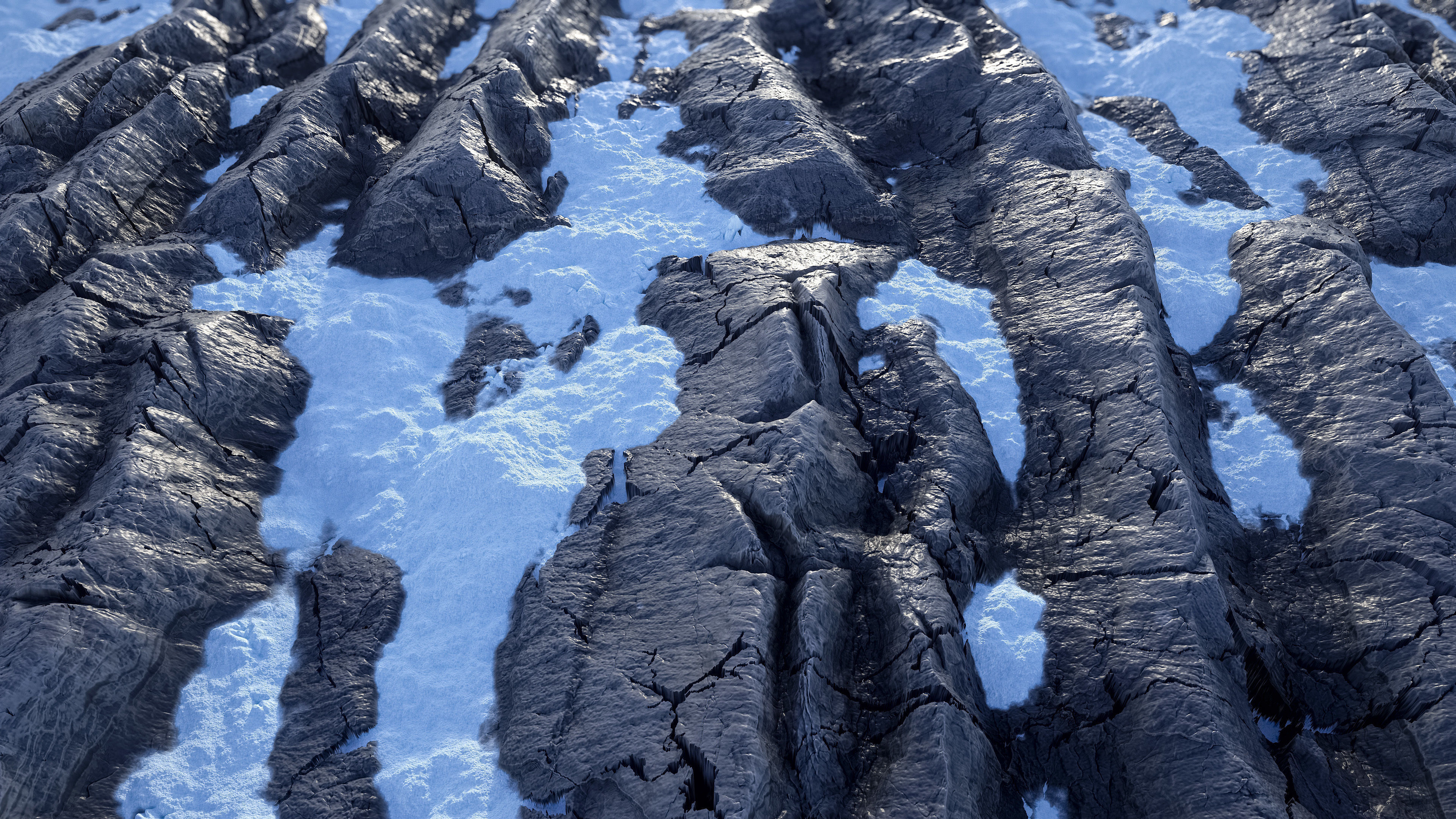 Snowy Rock Cliff  Texture_2