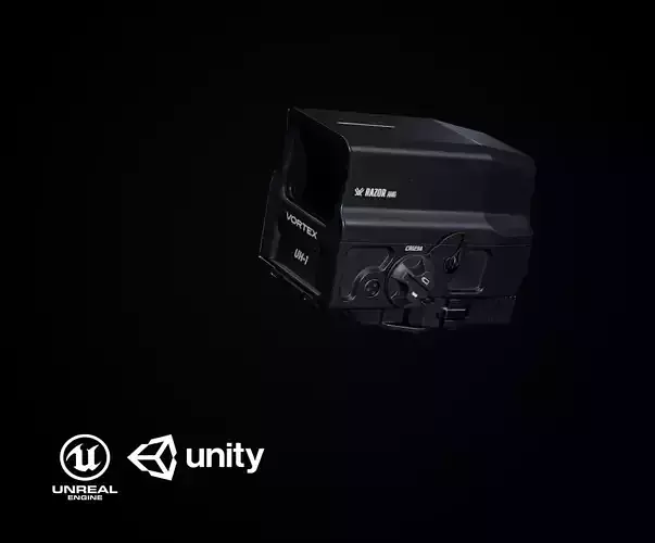 Razor UH-1 Holo PBR Low-poly 3D model
