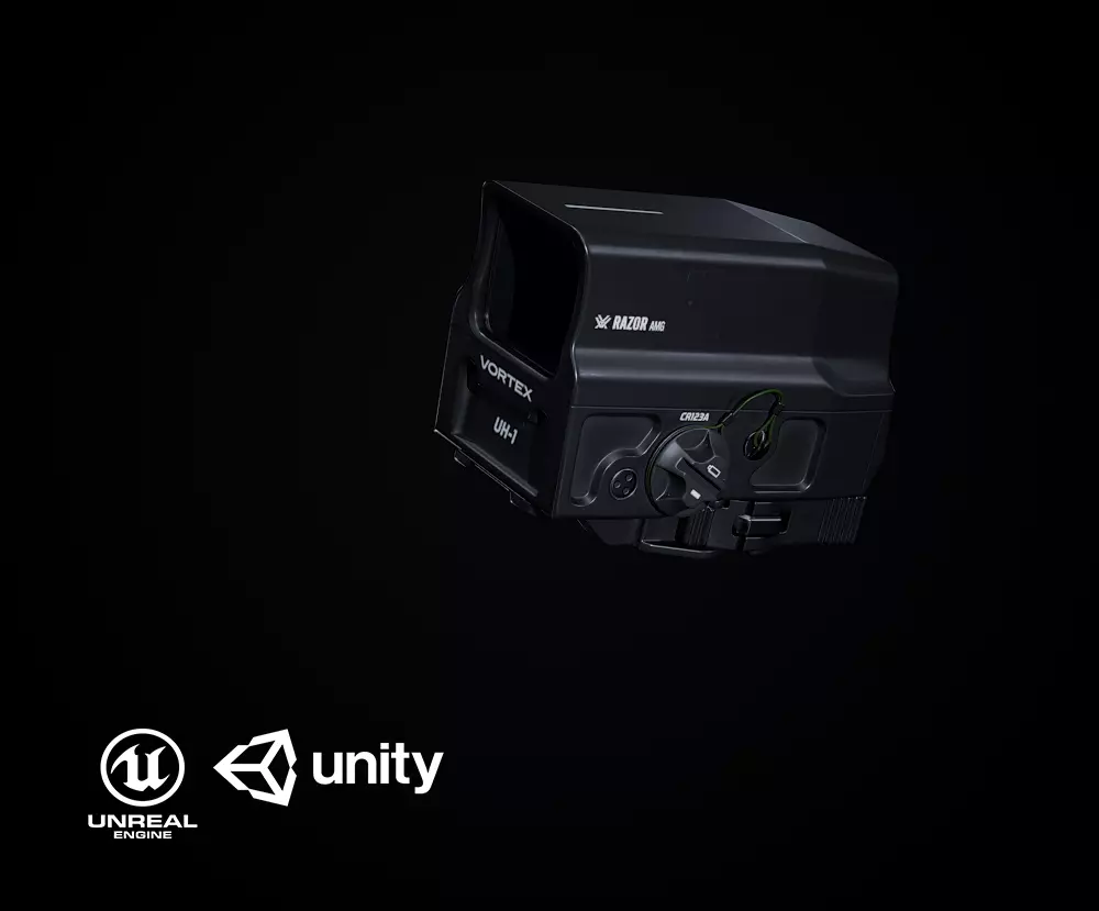 Razor UH-1 Holo PBR Low-poly 3D model_0