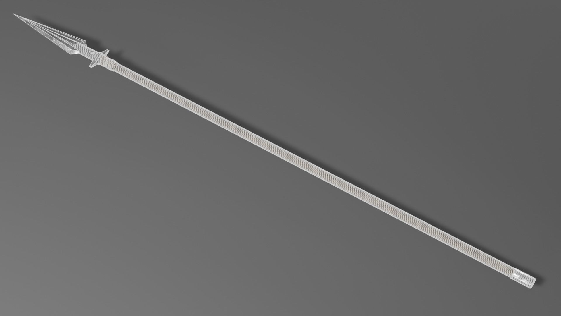 Medieval spear 1 Low-poly 3D model_7