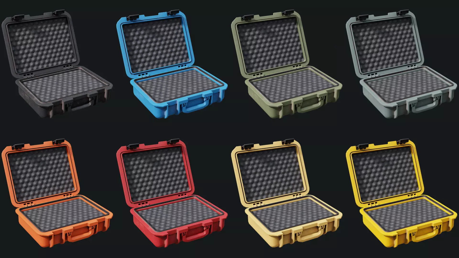 Low Poly PBR Military Case 01 Low-poly 3D model_5