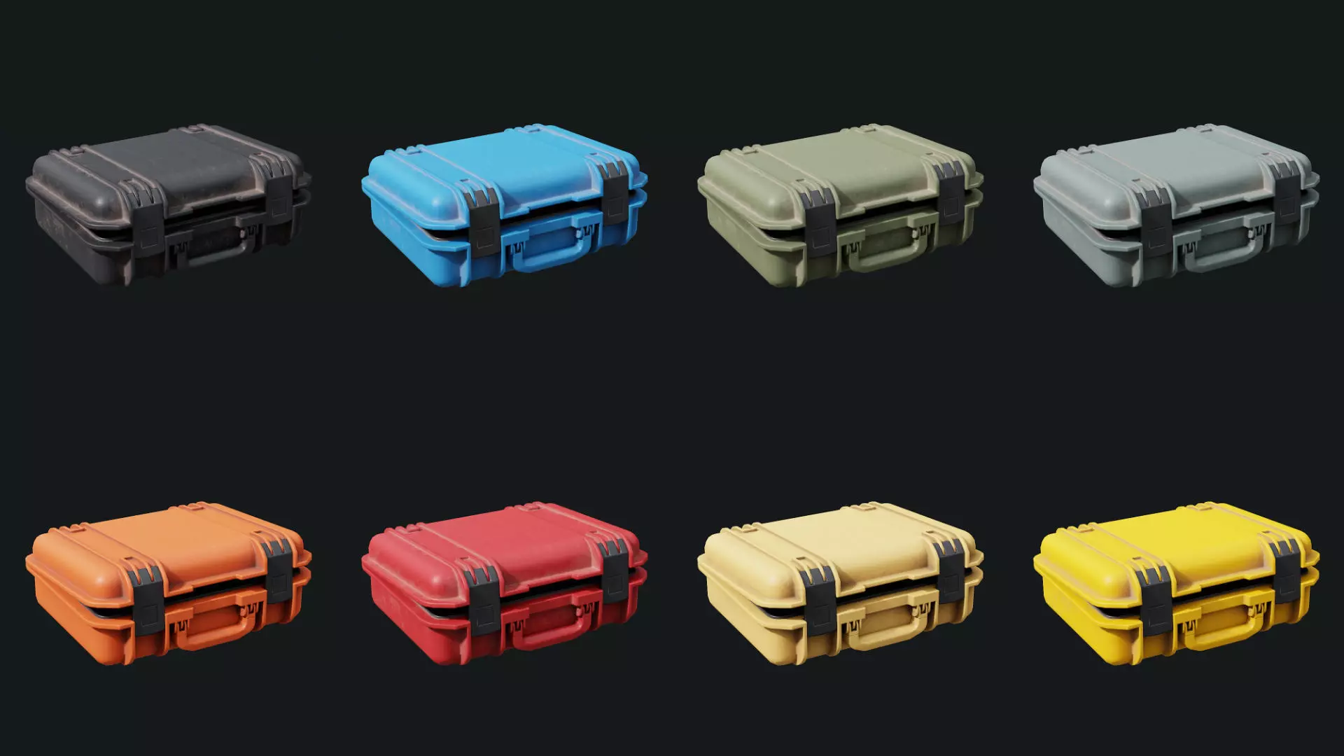 Low Poly PBR Military Case 01 Low-poly 3D model_6