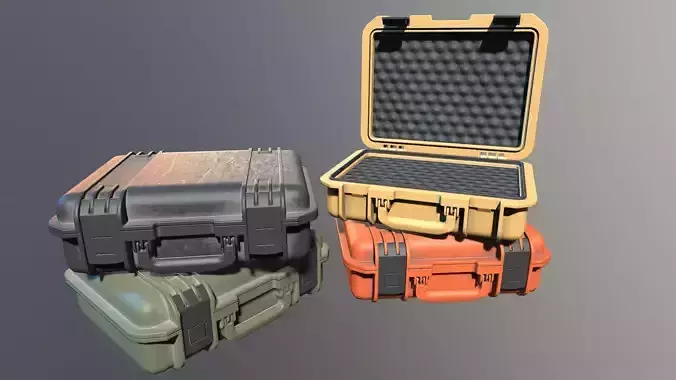 Low Poly PBR Military Case 01 Low-poly 3D model
