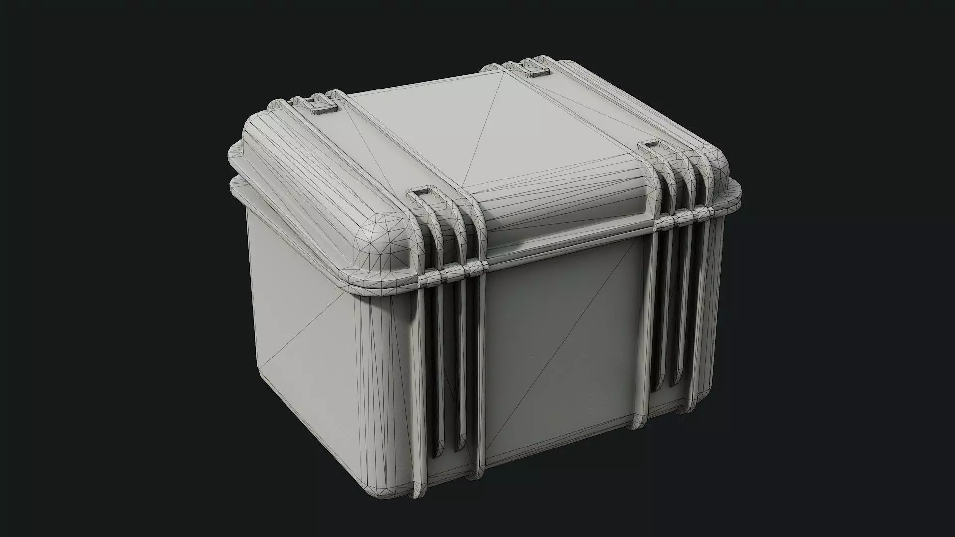 Low Poly PBR Military Case 02 Low-poly 3D model_11