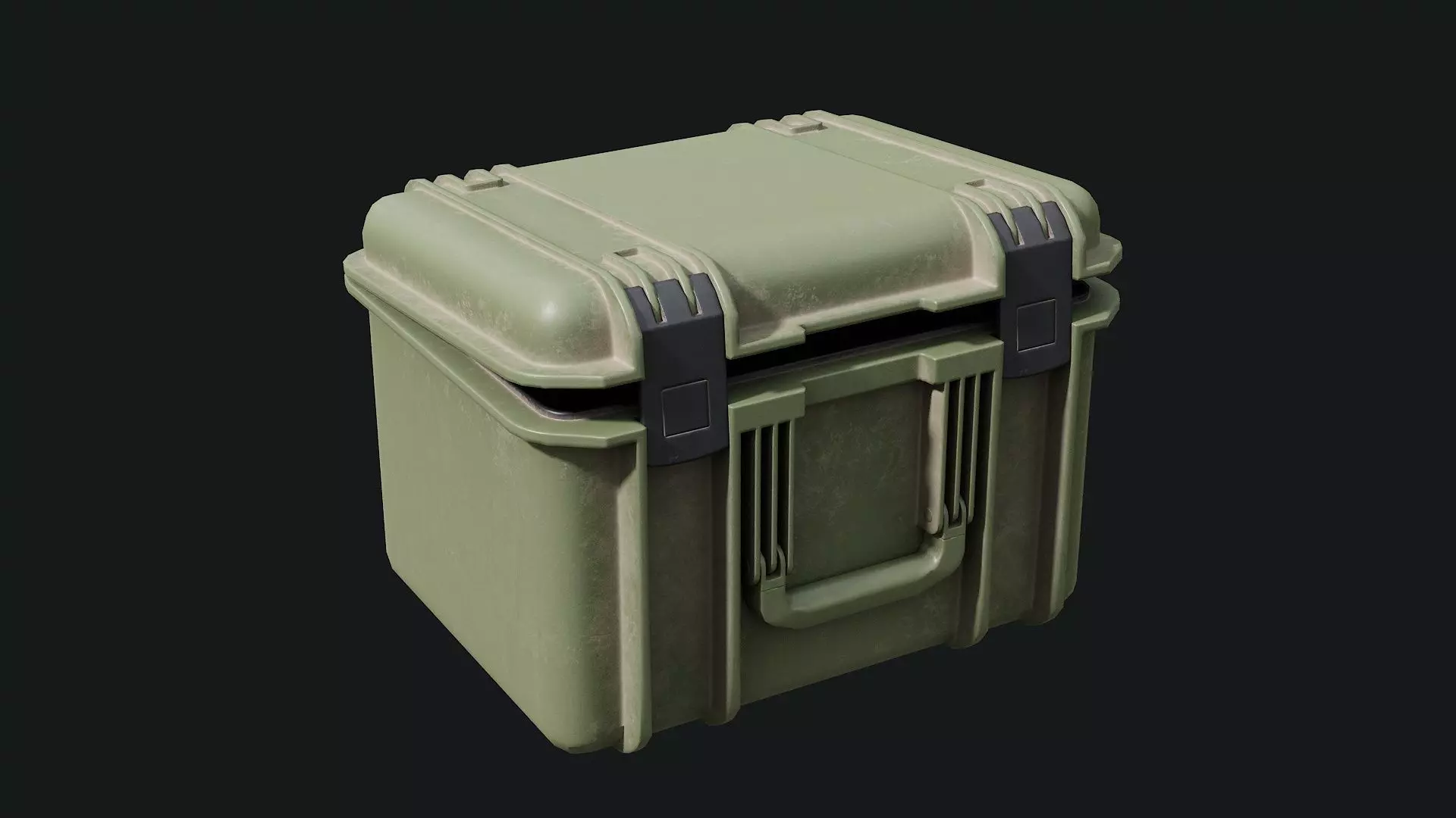 Low Poly PBR Military Case 02 Low-poly 3D model_3