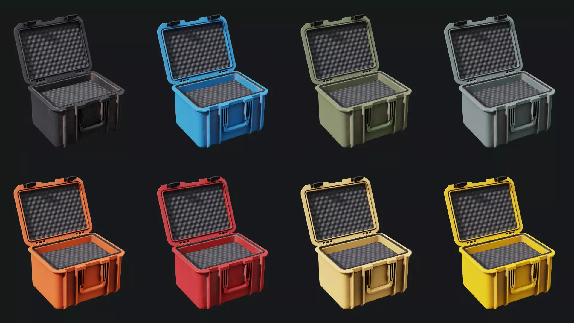 Low Poly PBR Military Case 02 Low-poly 3D model_5