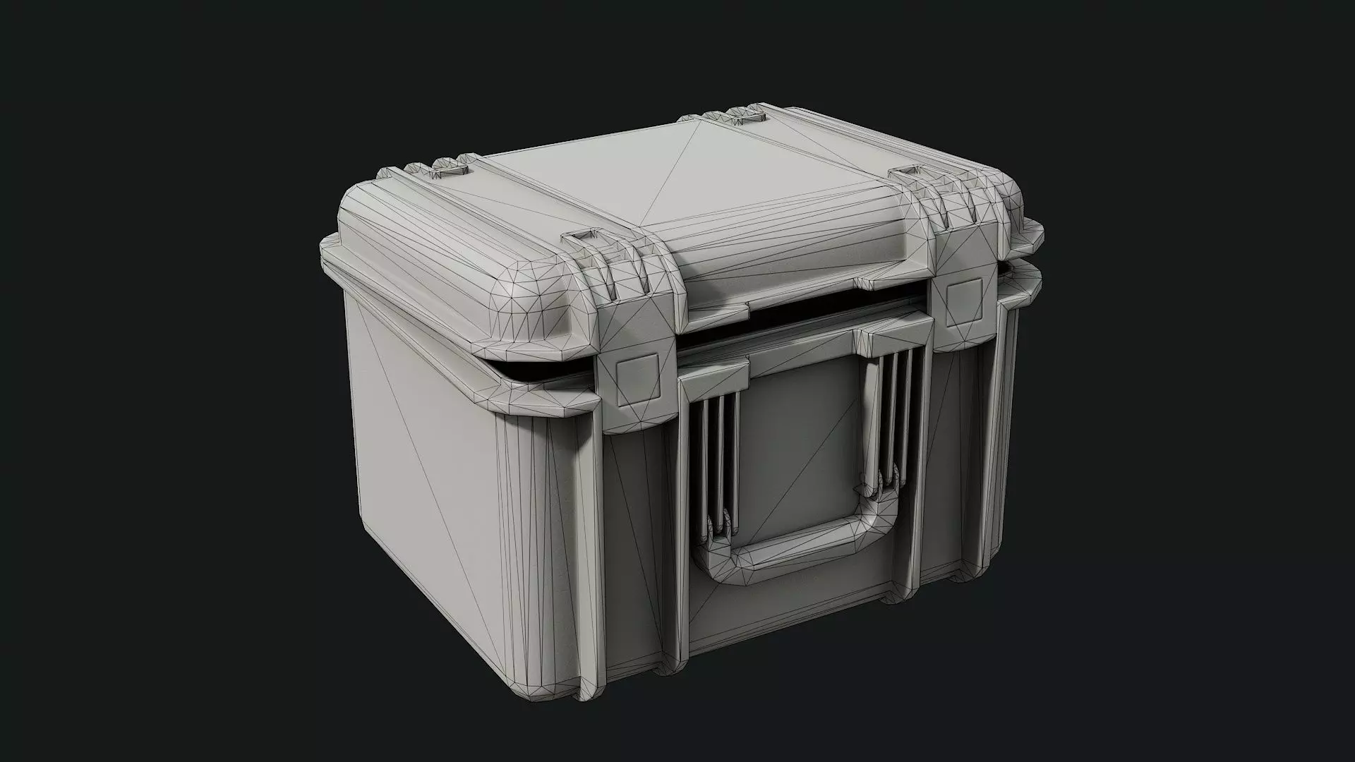 Low Poly PBR Military Case 02 Low-poly 3D model_10