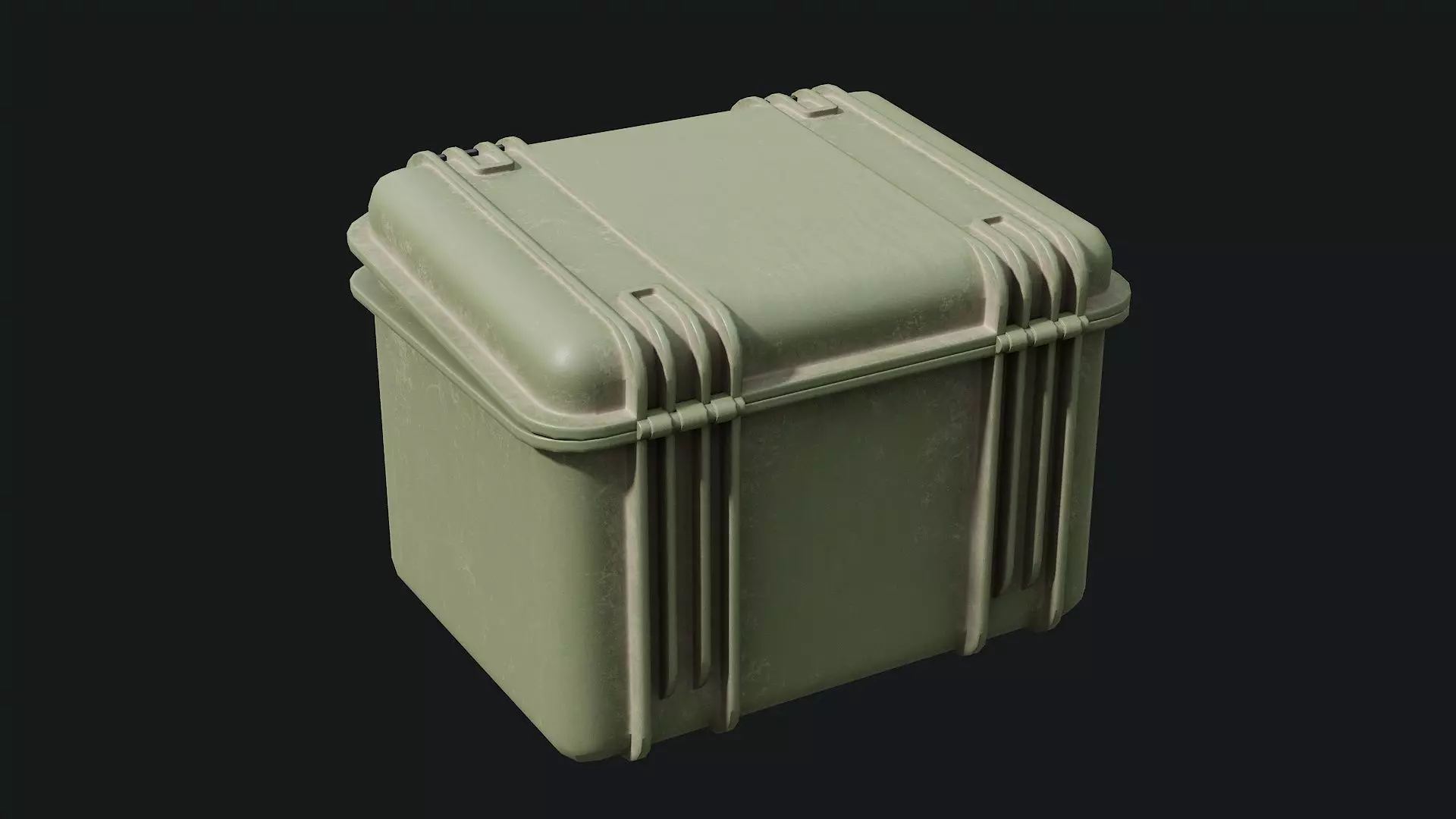 Low Poly PBR Military Case 02 Low-poly 3D model_4