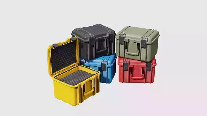 Low Poly PBR Military Case 02 Low-poly 3D model