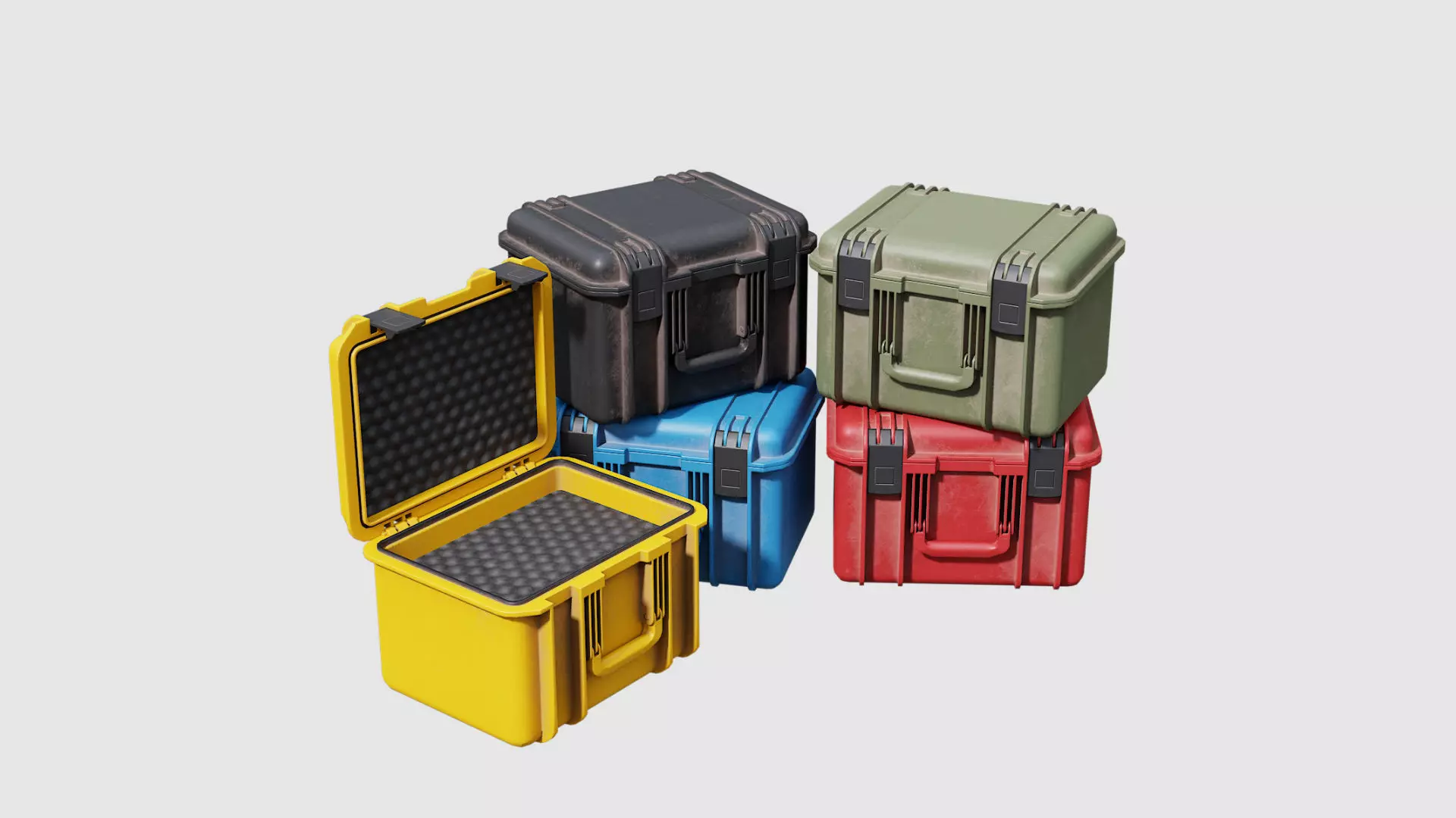 Low Poly PBR Military Case 02 Low-poly 3D model_0