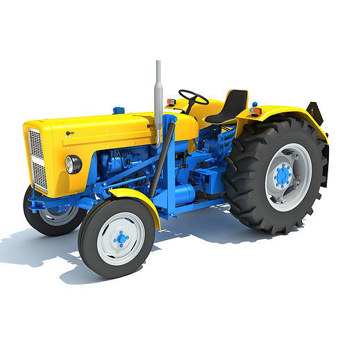 Old Classic Tractor 3D model