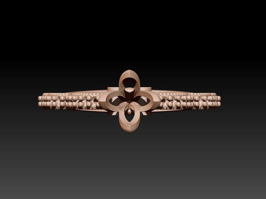 Solitaire Ring 3D print model_5