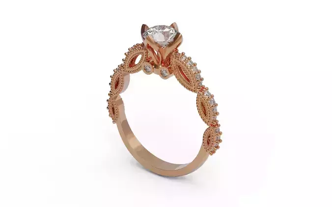Solitaire Ring 3D print model Solitaire Ring 3D print model