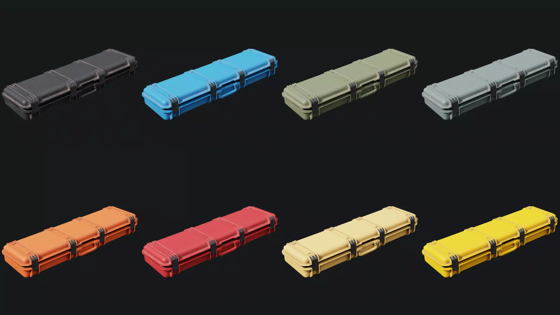 Low Poly PBR Military Case 03 Low-poly 3D model_6