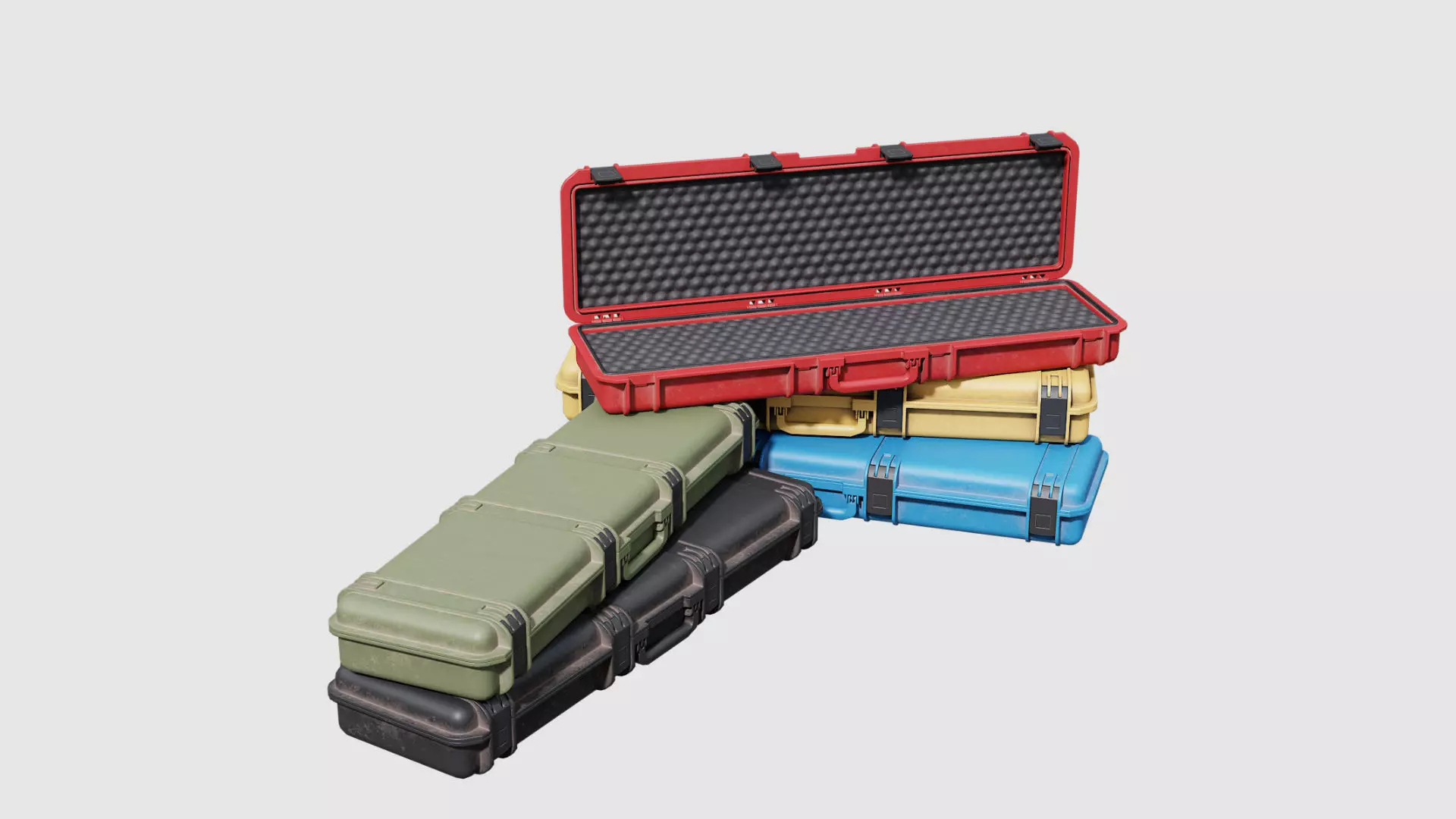 Low Poly PBR Military Case 03 Low-poly 3D model_0