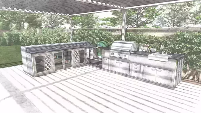 Outdoor Kitchen 3D model
