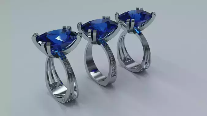 Cushion diamond ring