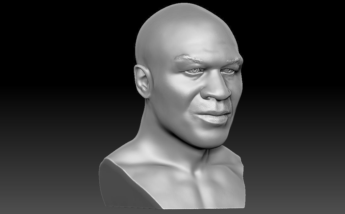 Mike Tyson bust for 3D printing 3D print model_11
