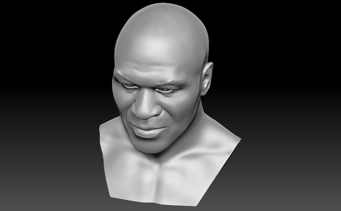 Mike Tyson bust for 3D printing 3D print model_22