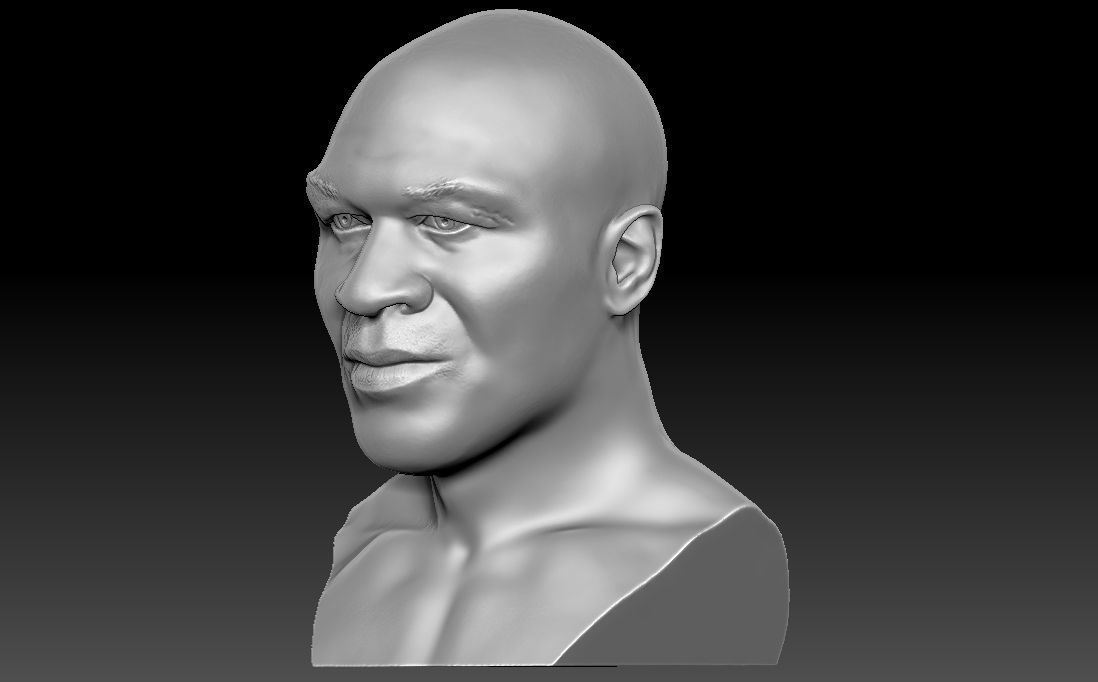 Mike Tyson bust for 3D printing 3D print model_3