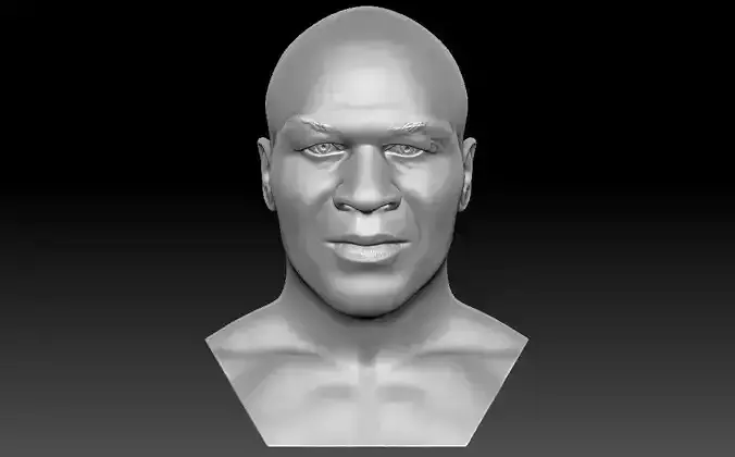 Mike Tyson bust for 3D printing 3D print model