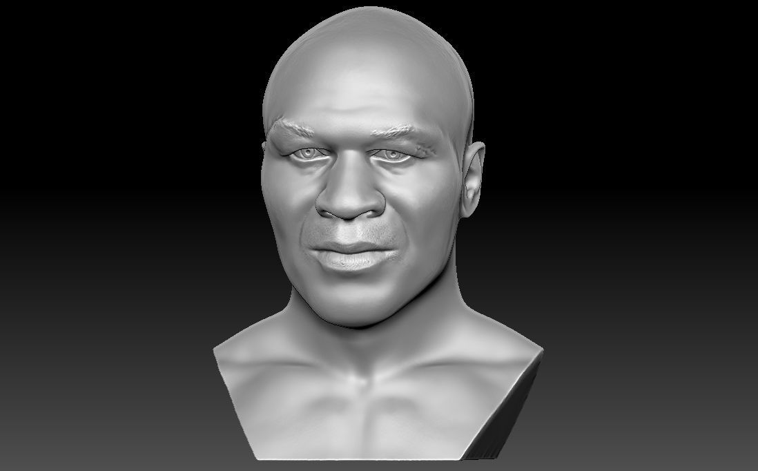 Mike Tyson bust for 3D printing 3D print model_1