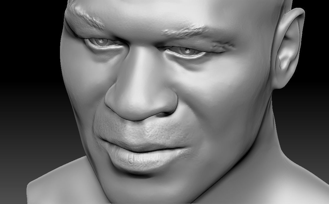 Mike Tyson bust for 3D printing 3D print model_17