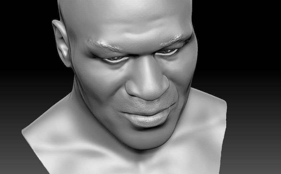 Mike Tyson bust for 3D printing 3D print model_20