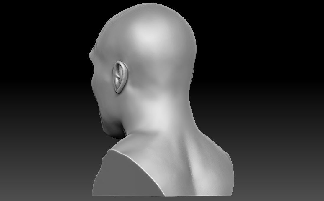 Mike Tyson bust for 3D printing 3D print model_6