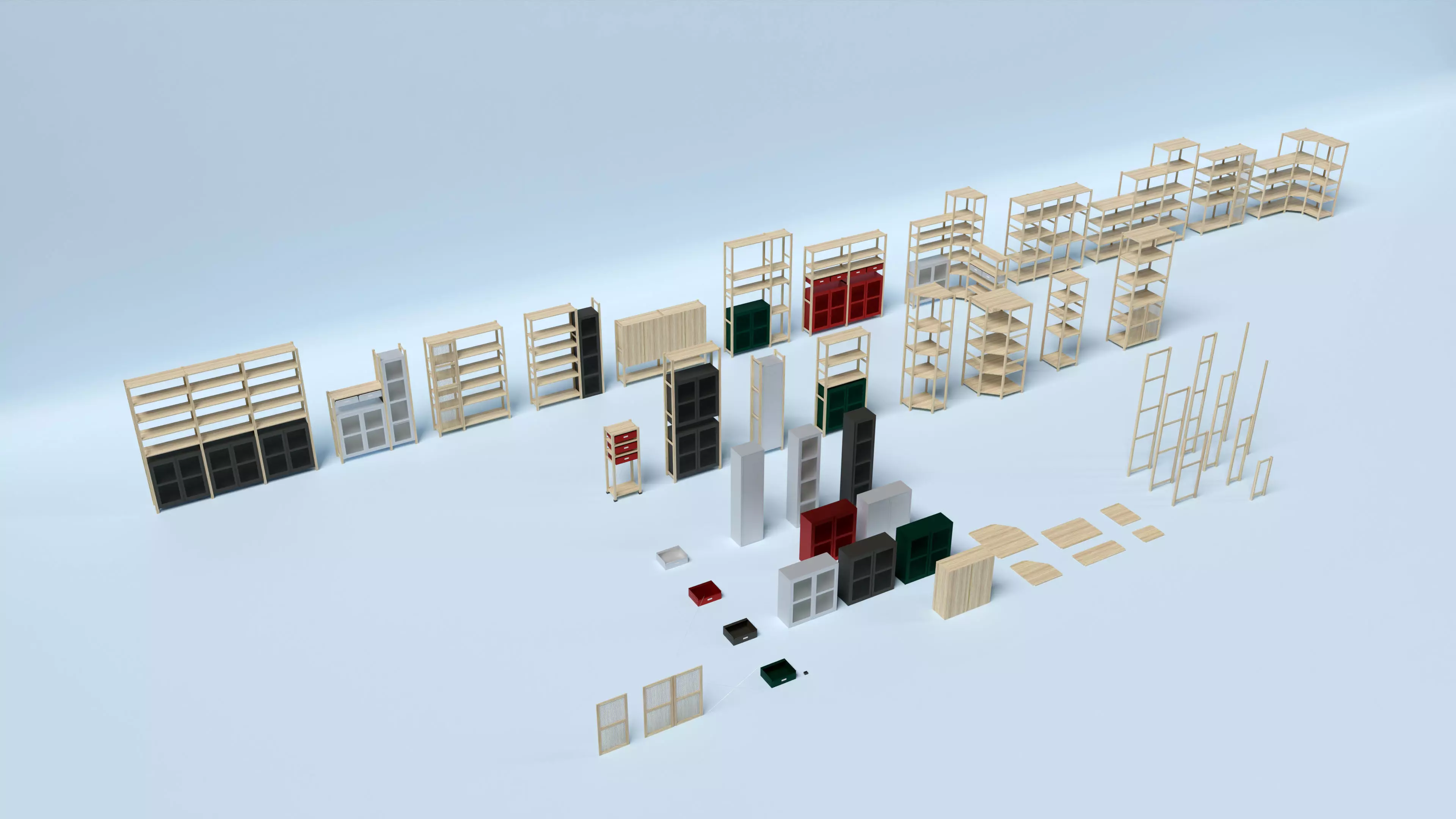 Ikea IVAR asset collection 3D model_0