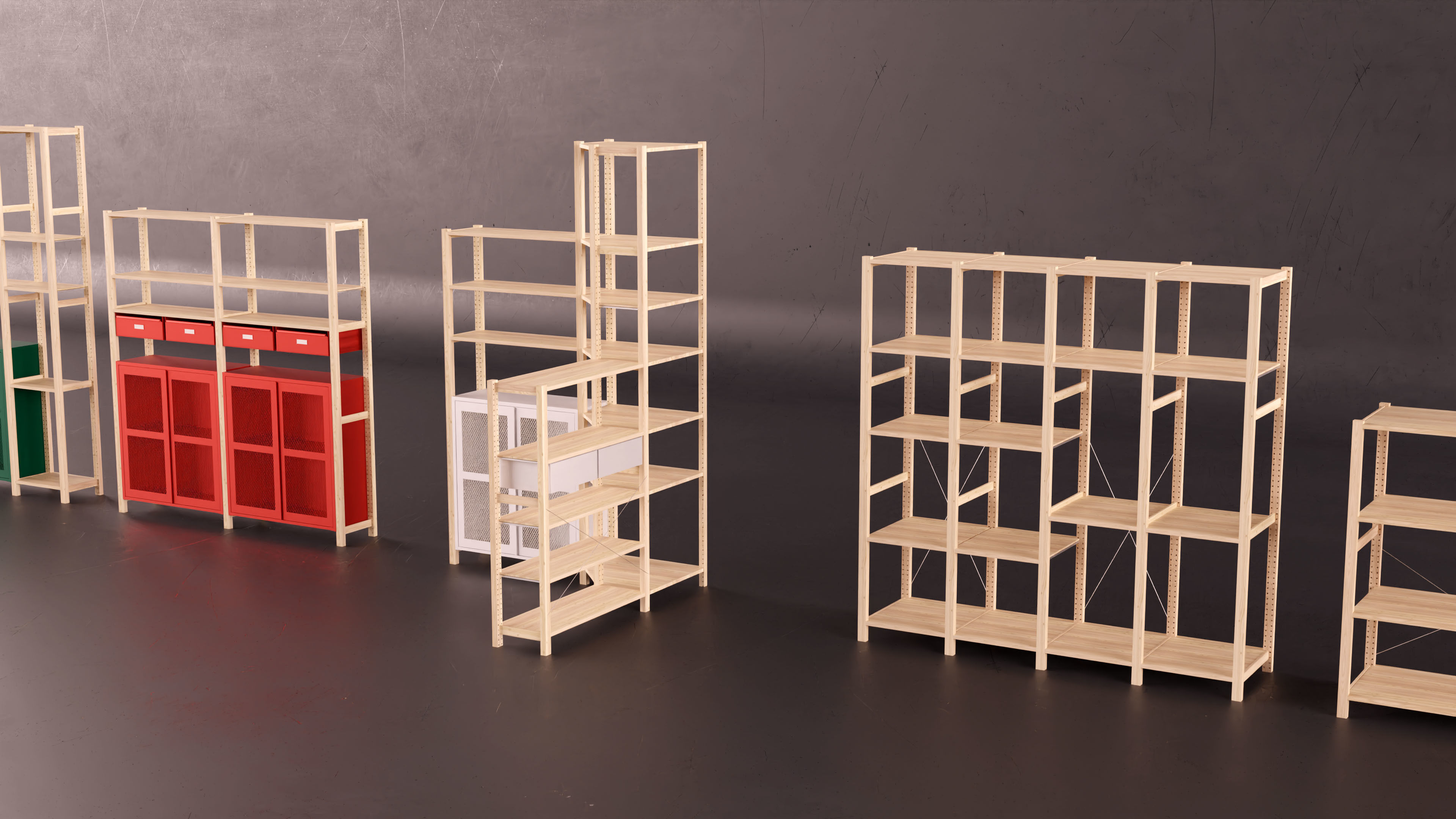 Ikea IVAR asset collection 3D model_10