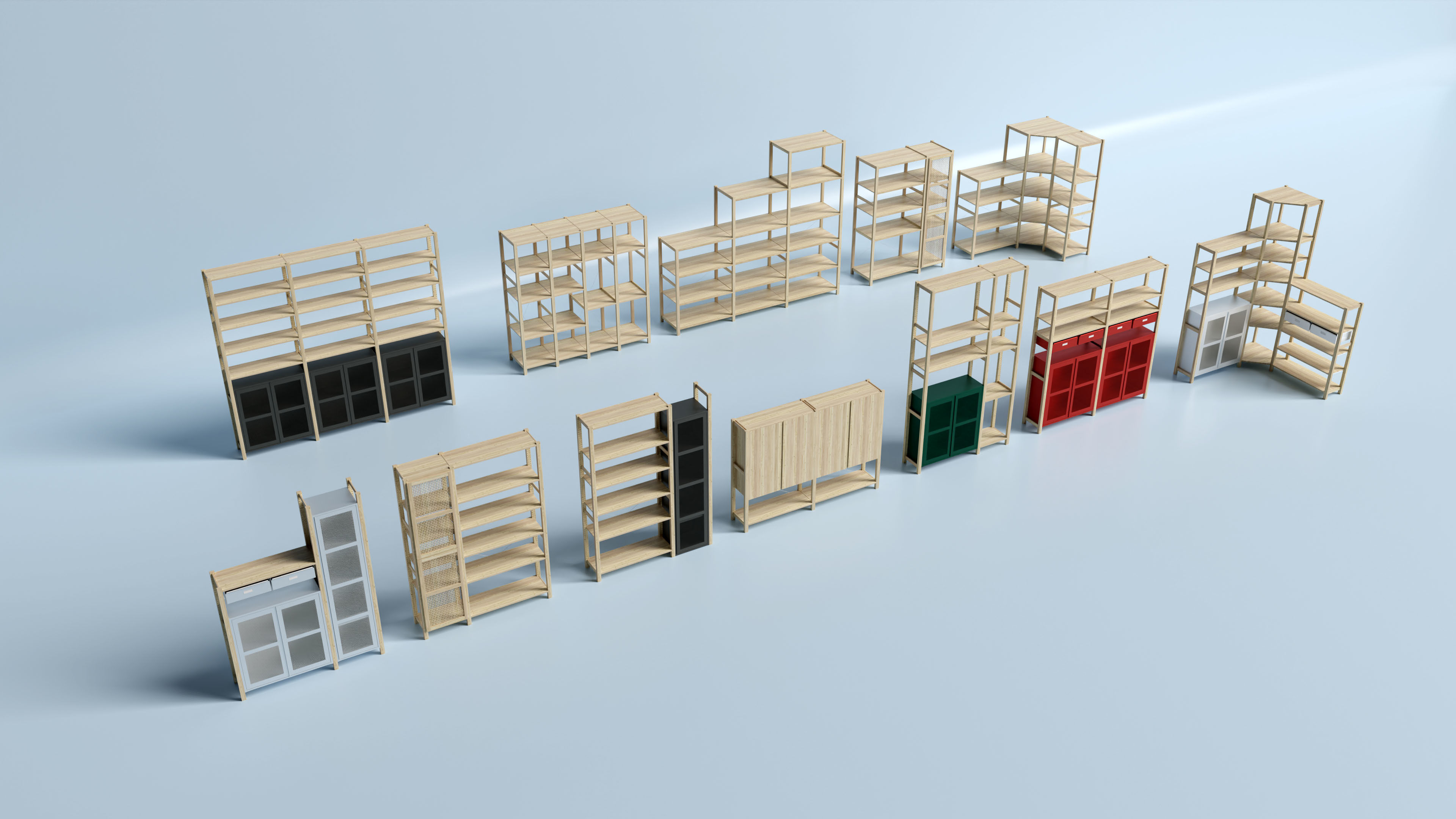 Ikea IVAR asset collection 3D model_1