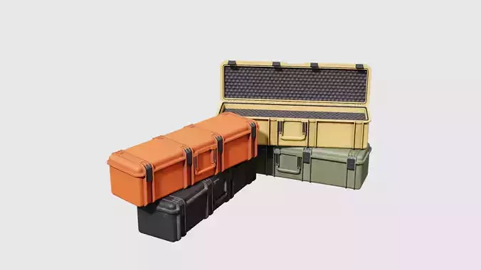 Low Poly PBR Military Case 04
