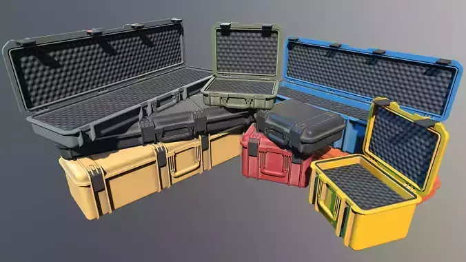Low Poly PBR Military Case Collection 