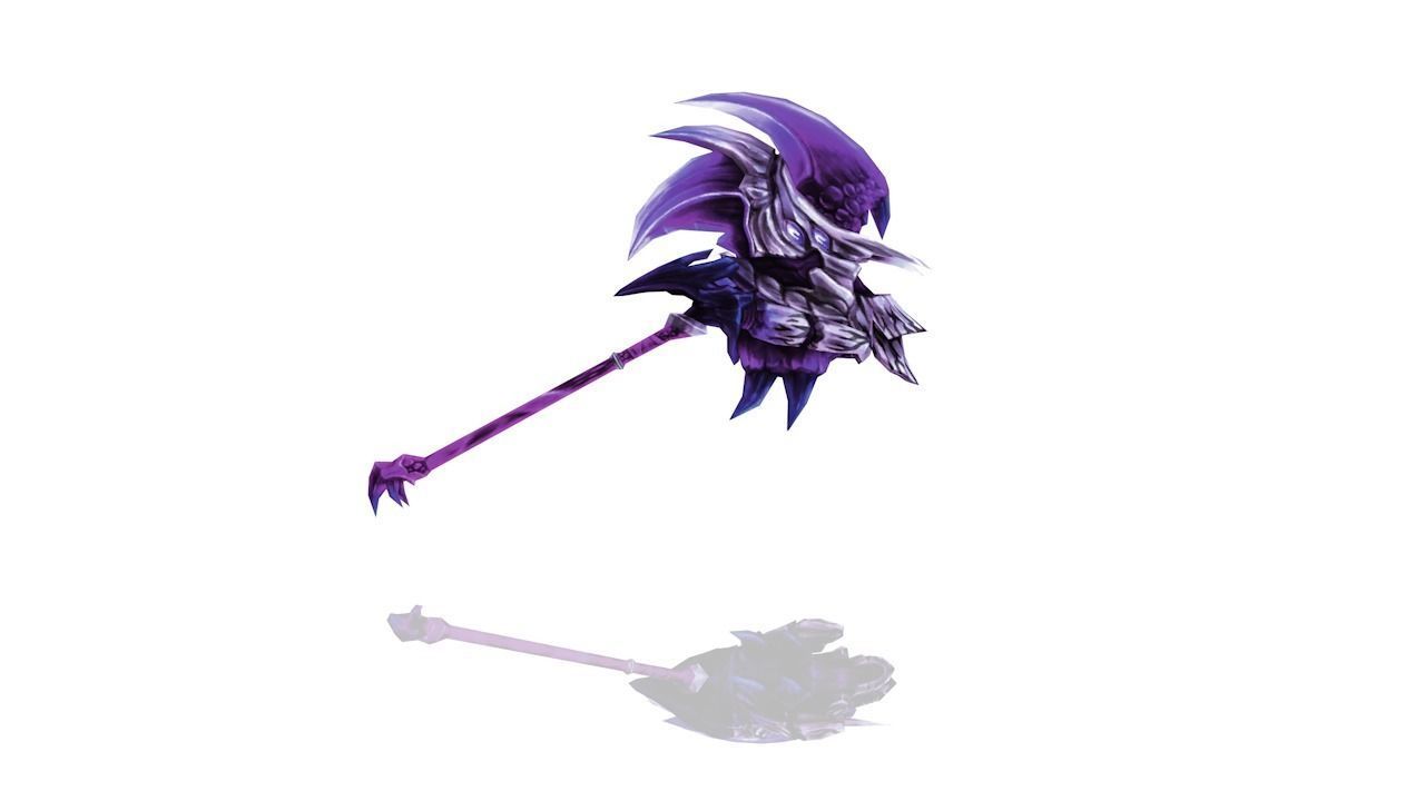 Frozen Bone Axe Low-poly 3D model_3