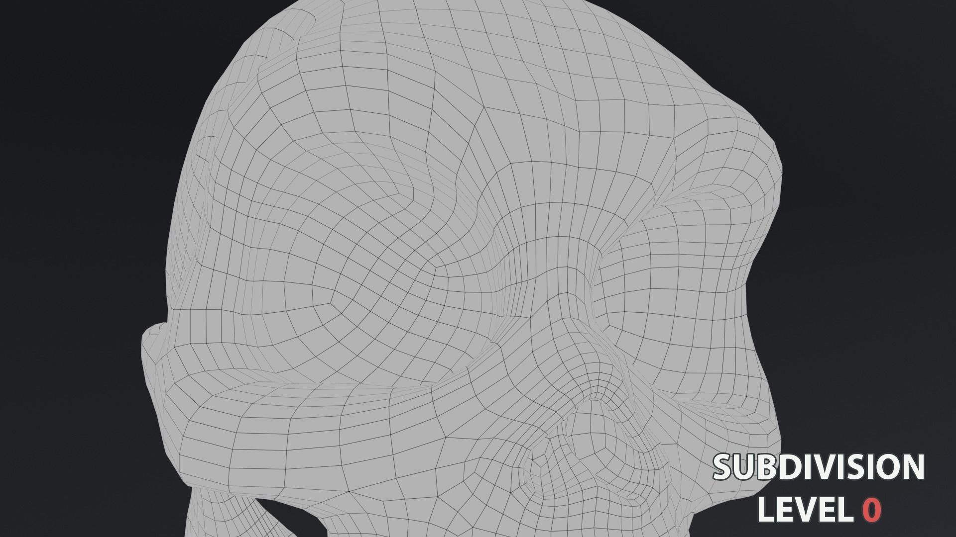 Stylized skull Low-poly 3D model_11