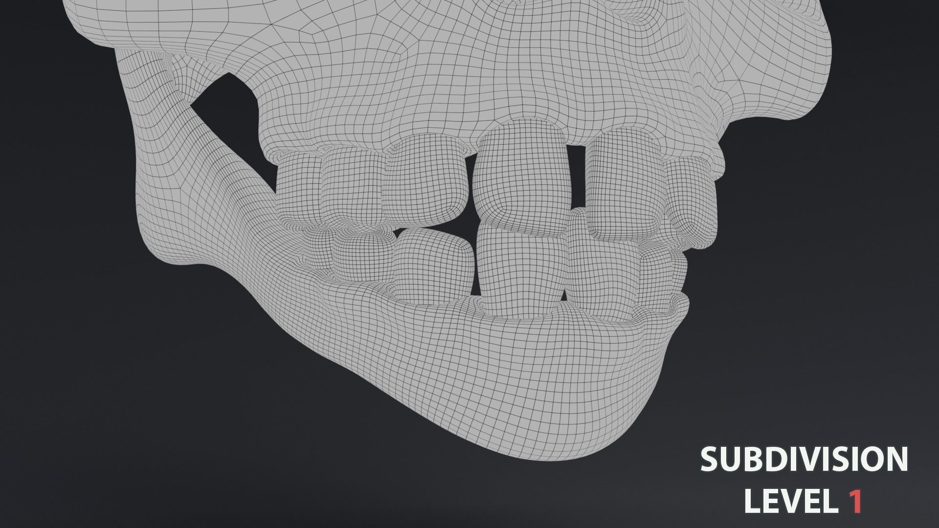 Stylized skull Low-poly 3D model_14