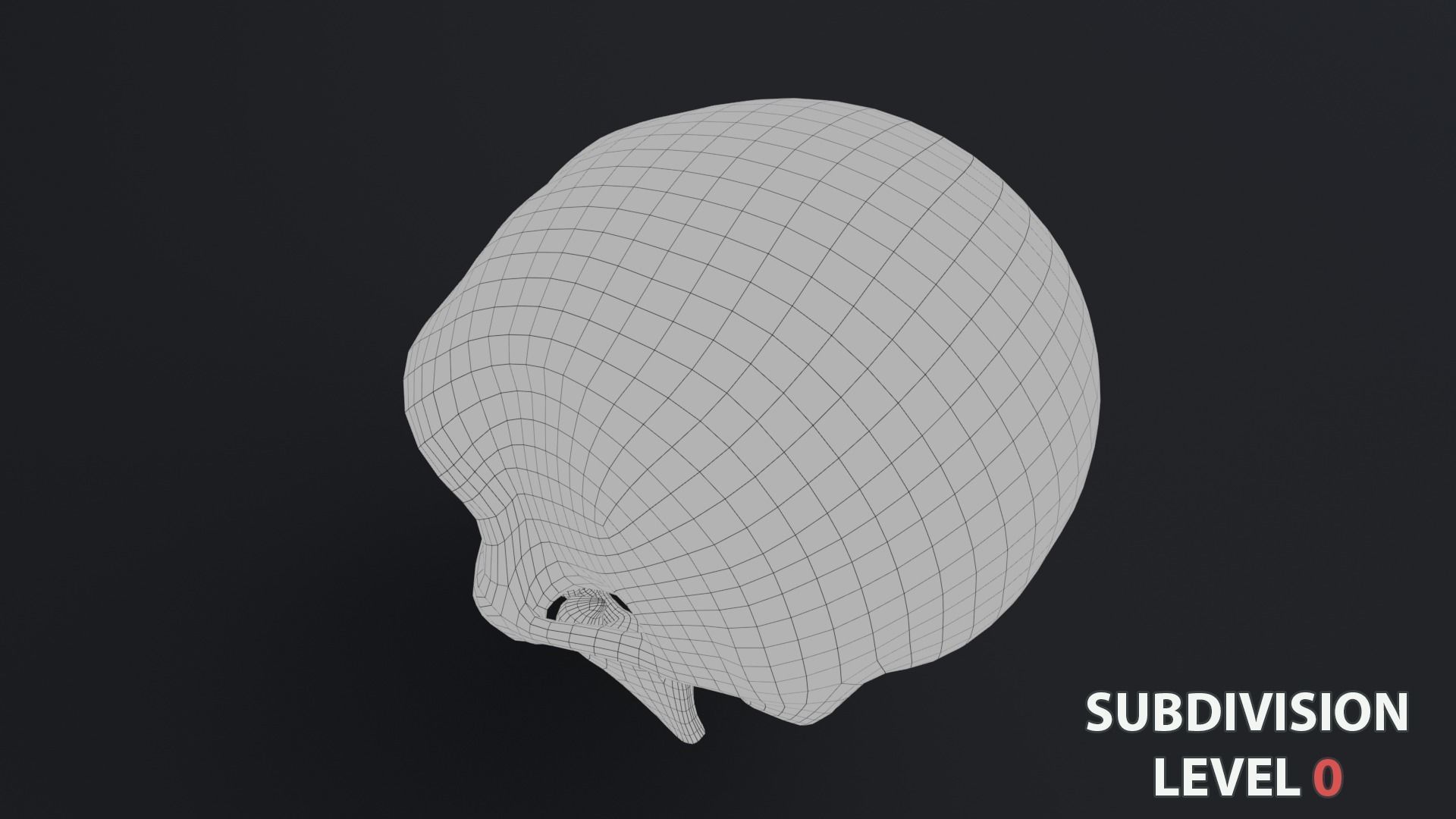 Stylized skull Low-poly 3D model_19