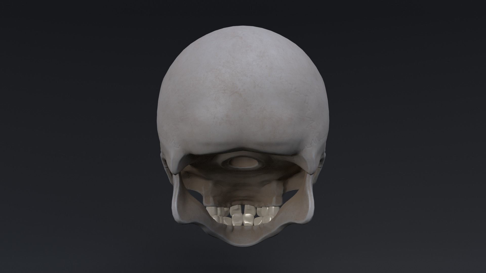 Stylized skull Low-poly 3D model_5
