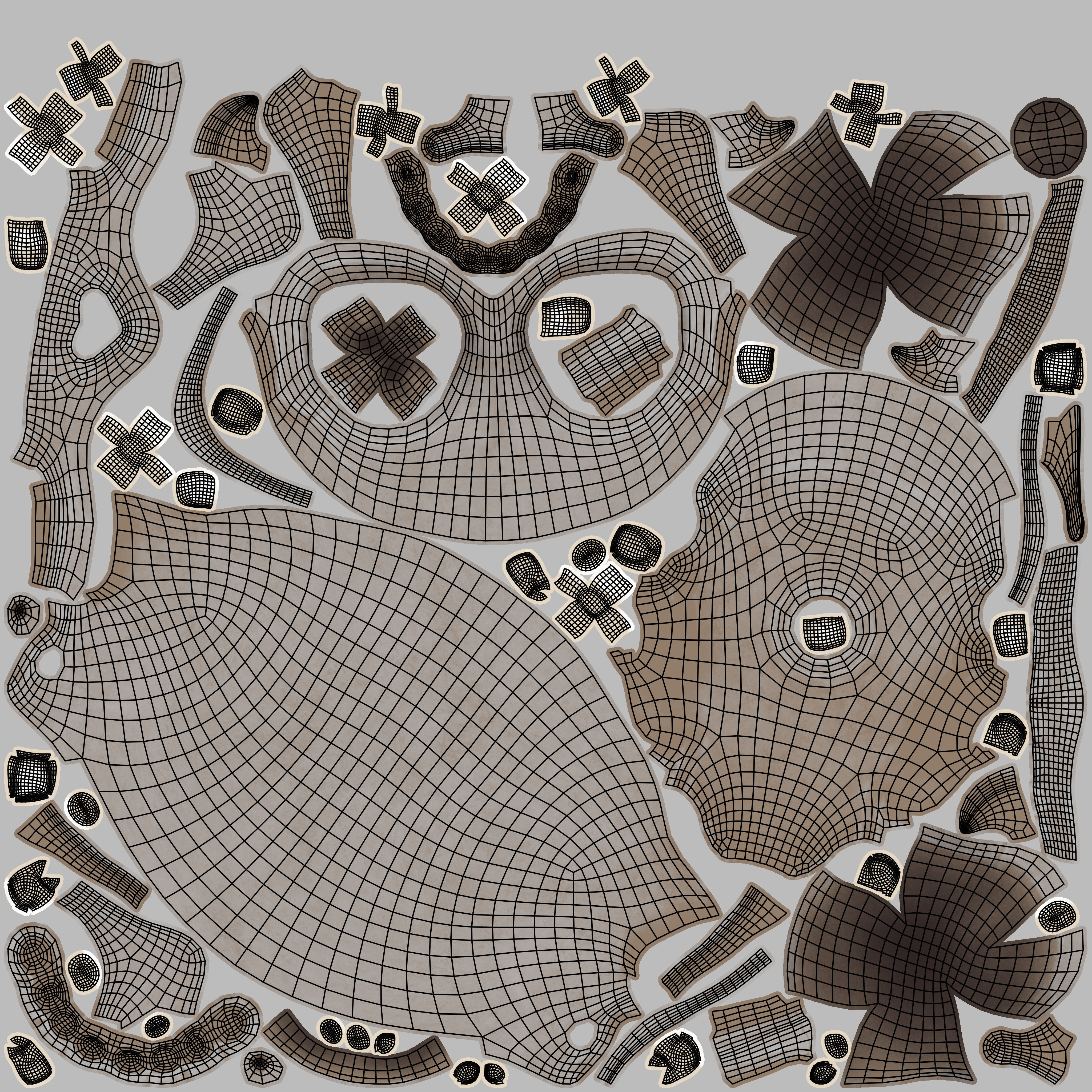 Stylized skull Low-poly 3D model_22