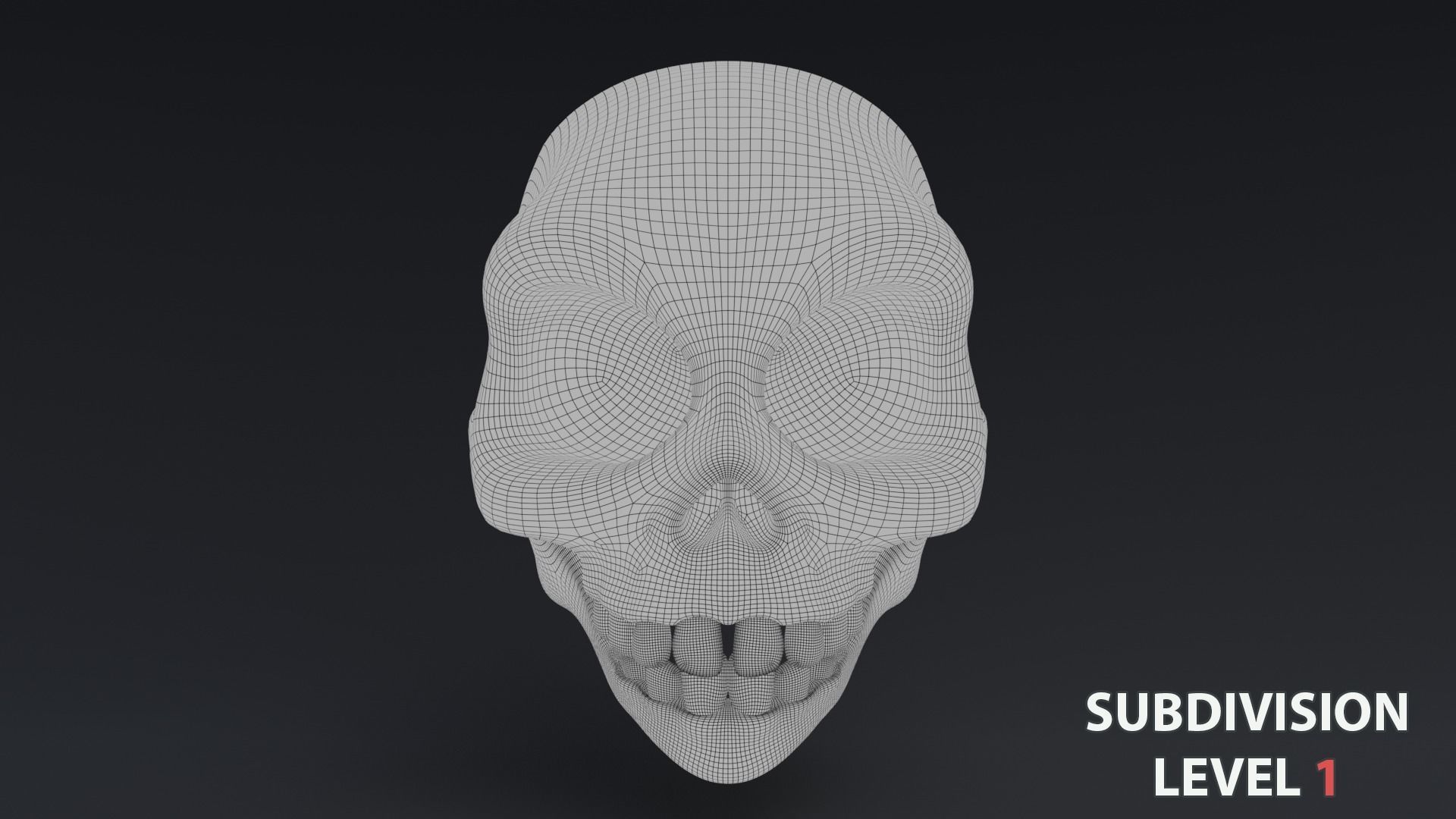 Stylized skull Low-poly 3D model_10