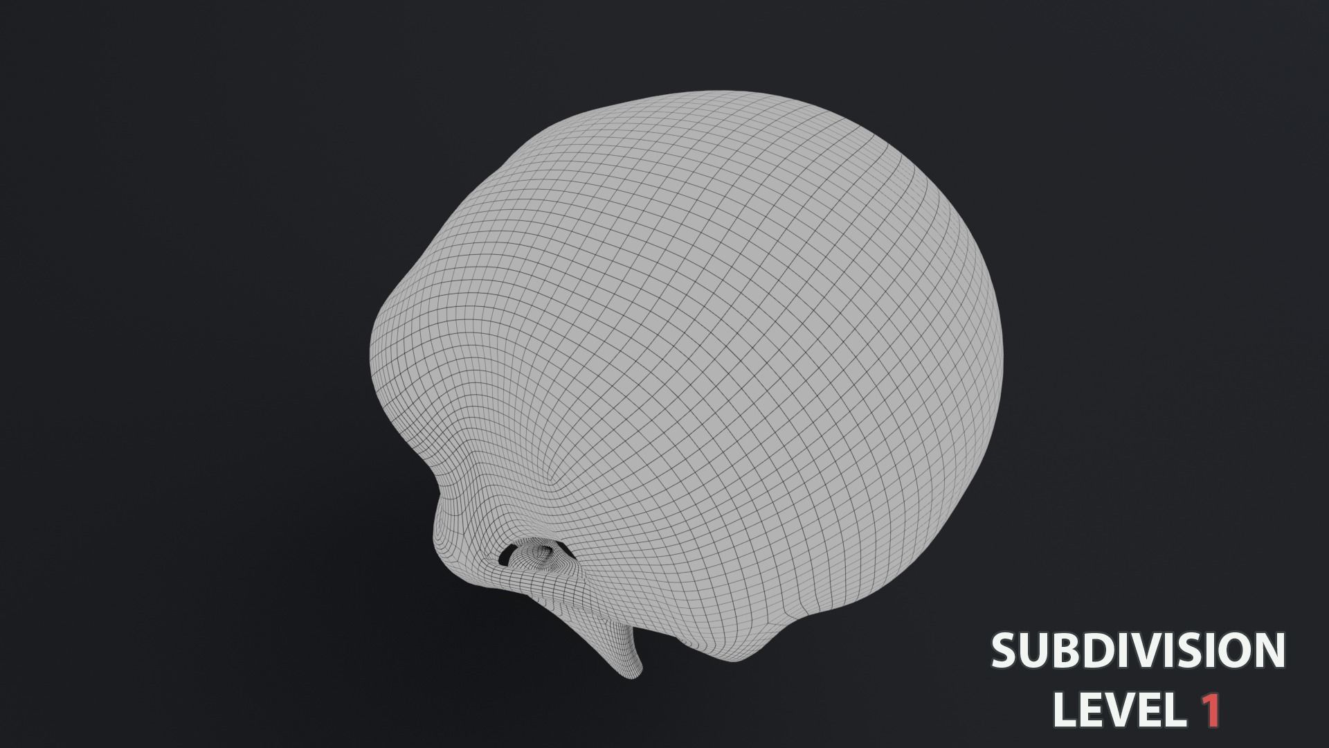 Stylized skull Low-poly 3D model_20