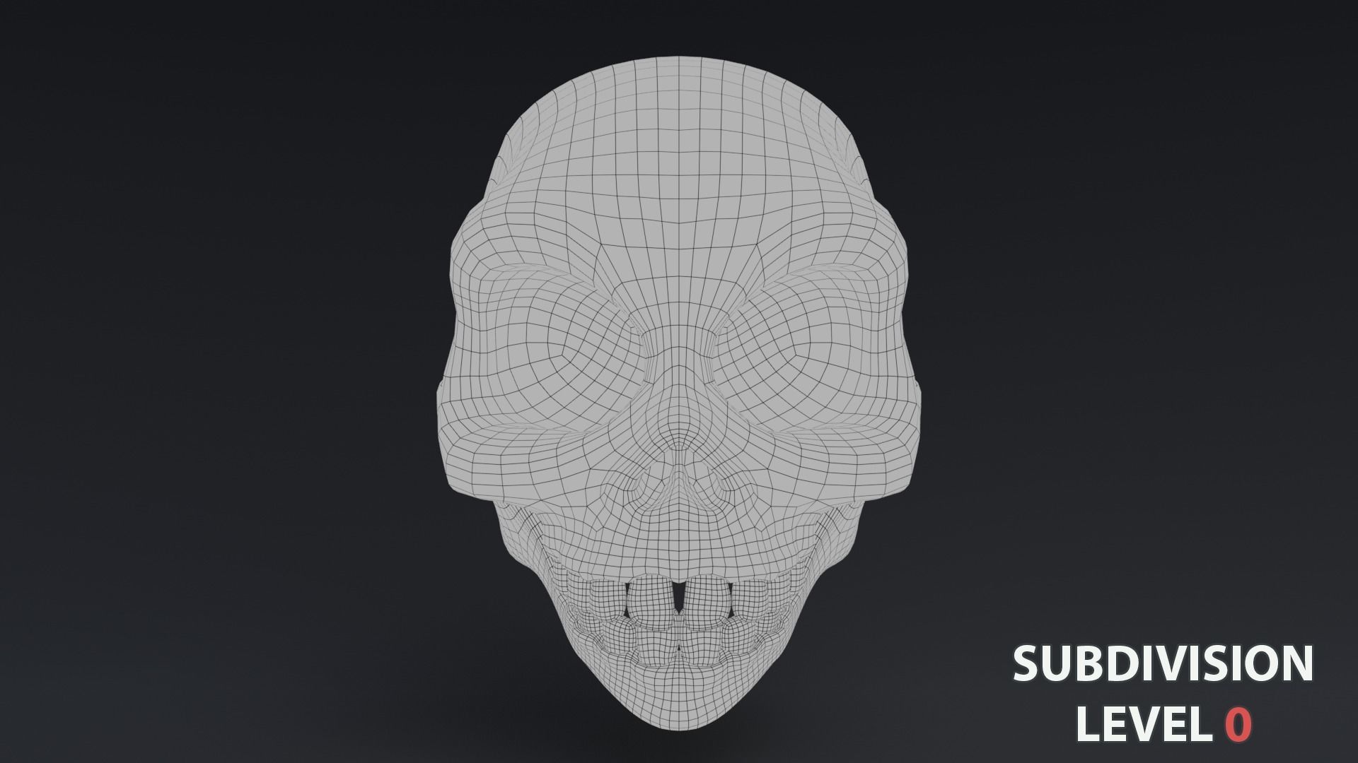 Stylized skull Low-poly 3D model_9