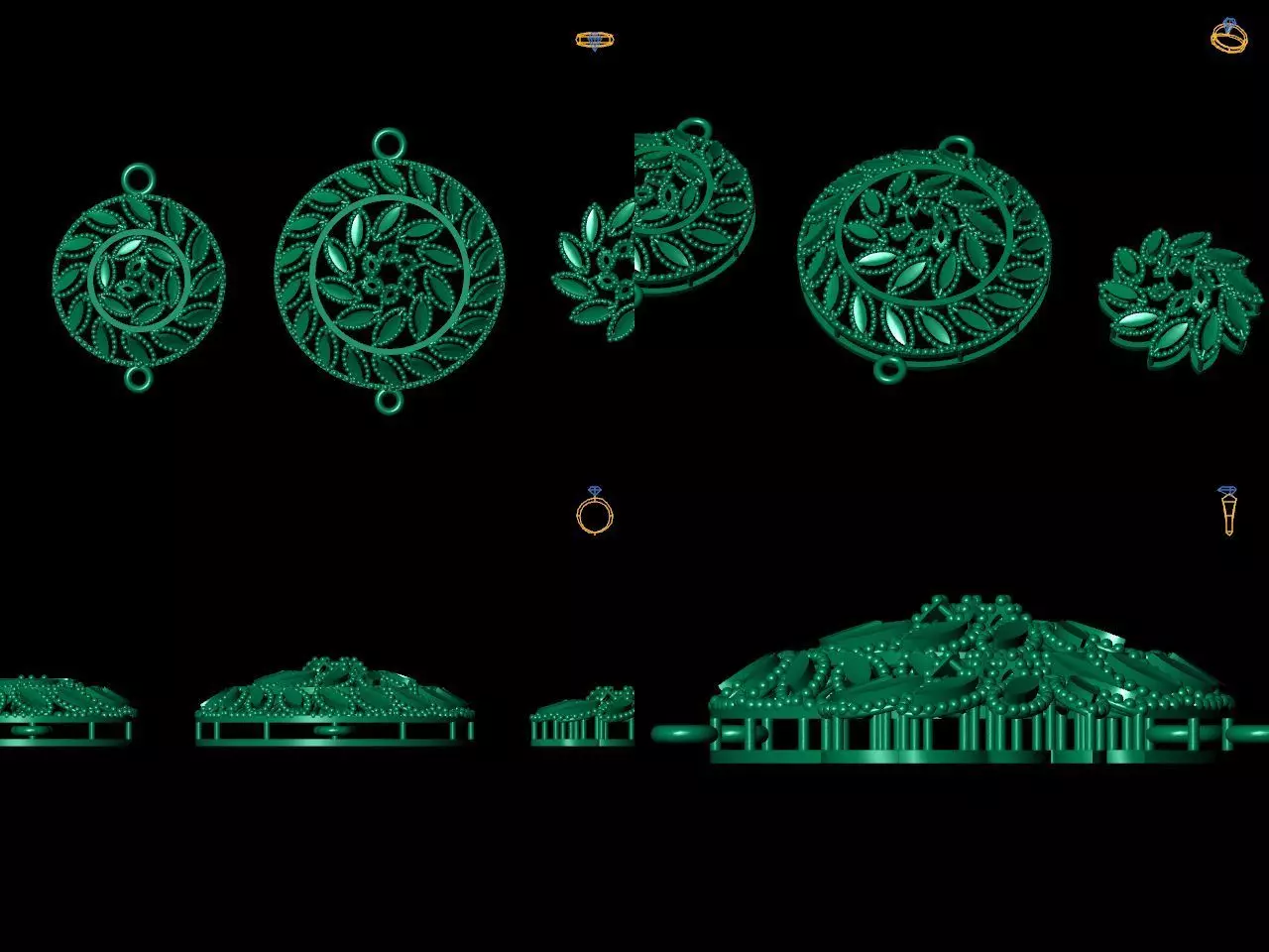 Pendant Set 1 ornament 3D print model_0