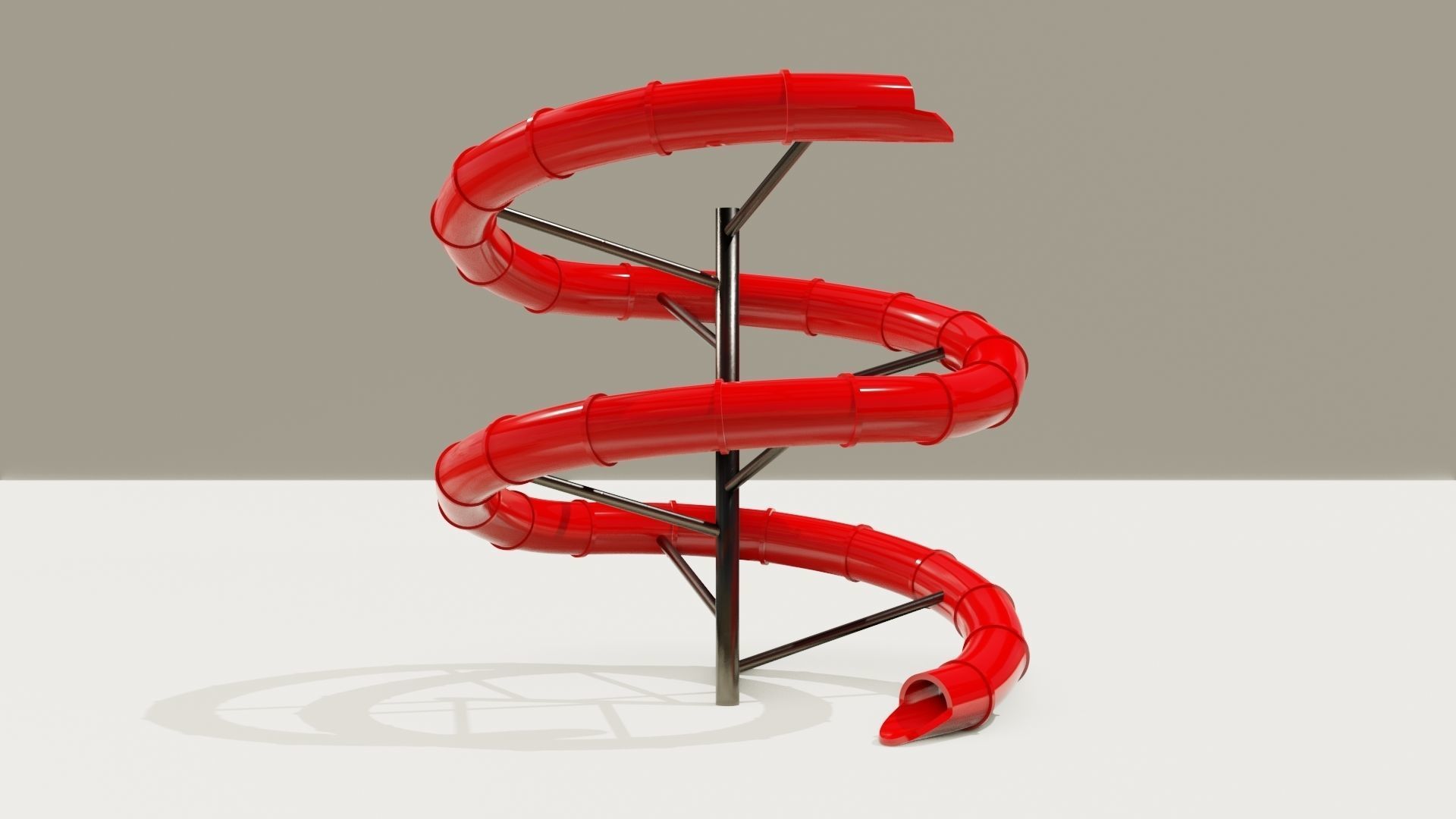 Water Slide Low-poly 3D model_11