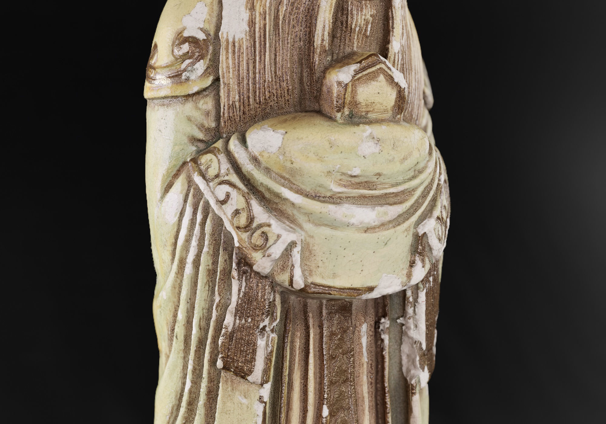 Decoration - Chinese Statue 01 - Low-poly 3D model_41